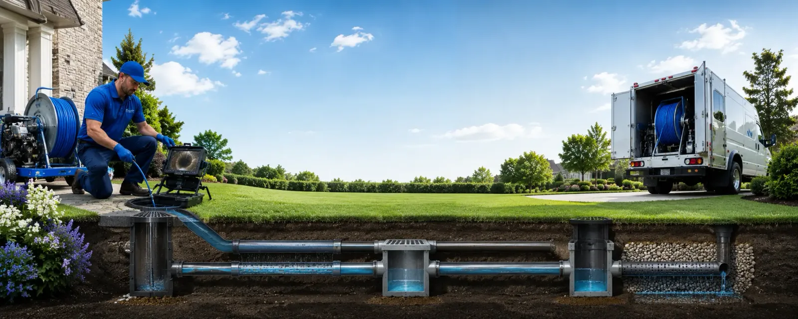 Outdoor drain cleaning information for Potomac, IL